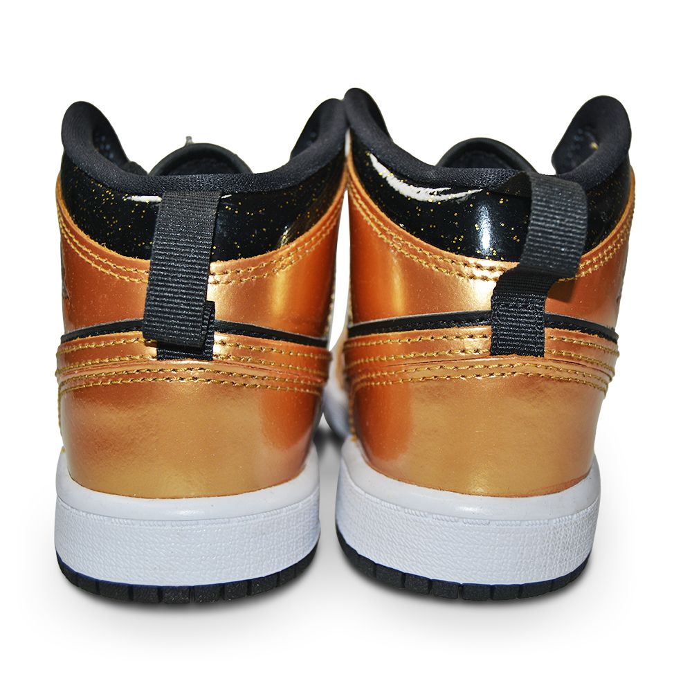 Juniors Nike Air Jordan 1 Mid SE - DR6967 071 - Black Metallic Gold White