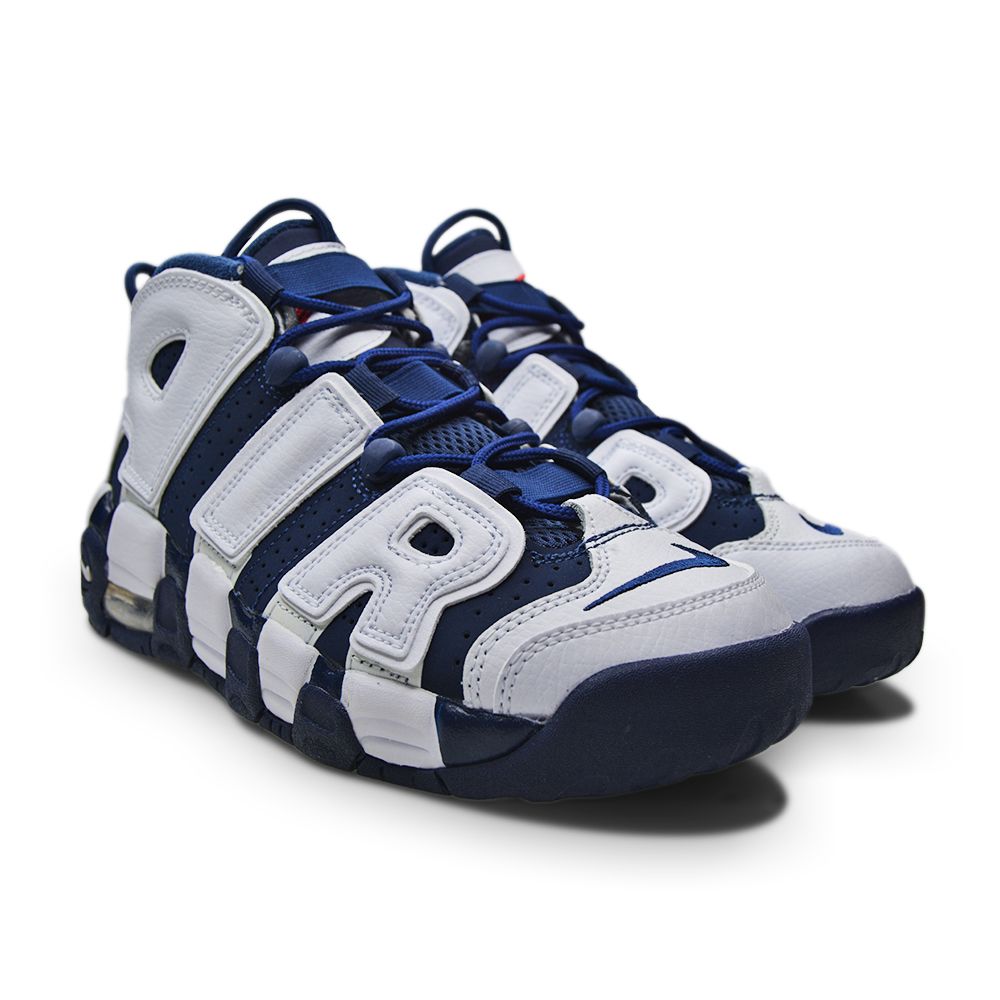 Juniors Nike Air More Uptempo GS - 415082 104 - White Midnight Navy-Juniors-Nike-Nike Air More Uptempo GS-sneakers Foot World