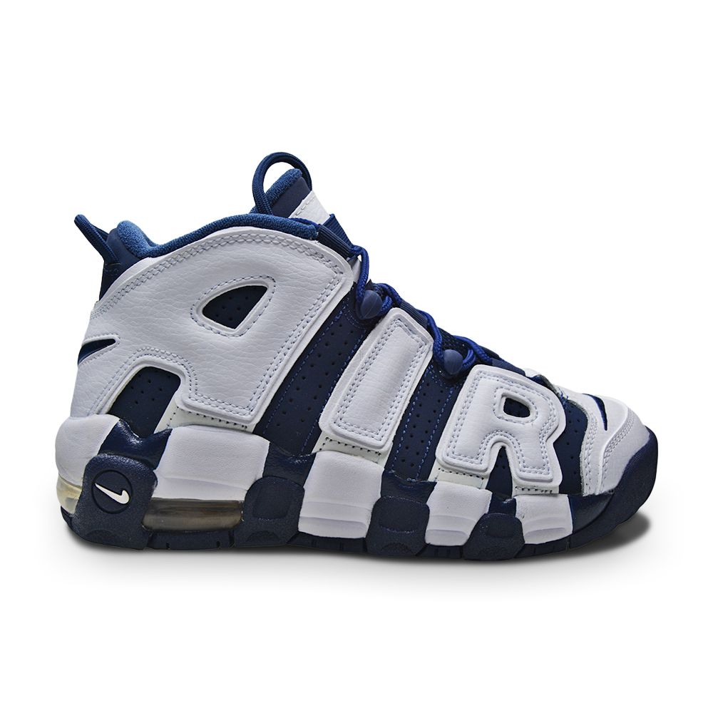 Juniors Nike Air More Uptempo GS - 415082 104 - White Midnight Navy-Juniors-Nike-Nike Air More Uptempo GS-sneakers Foot World