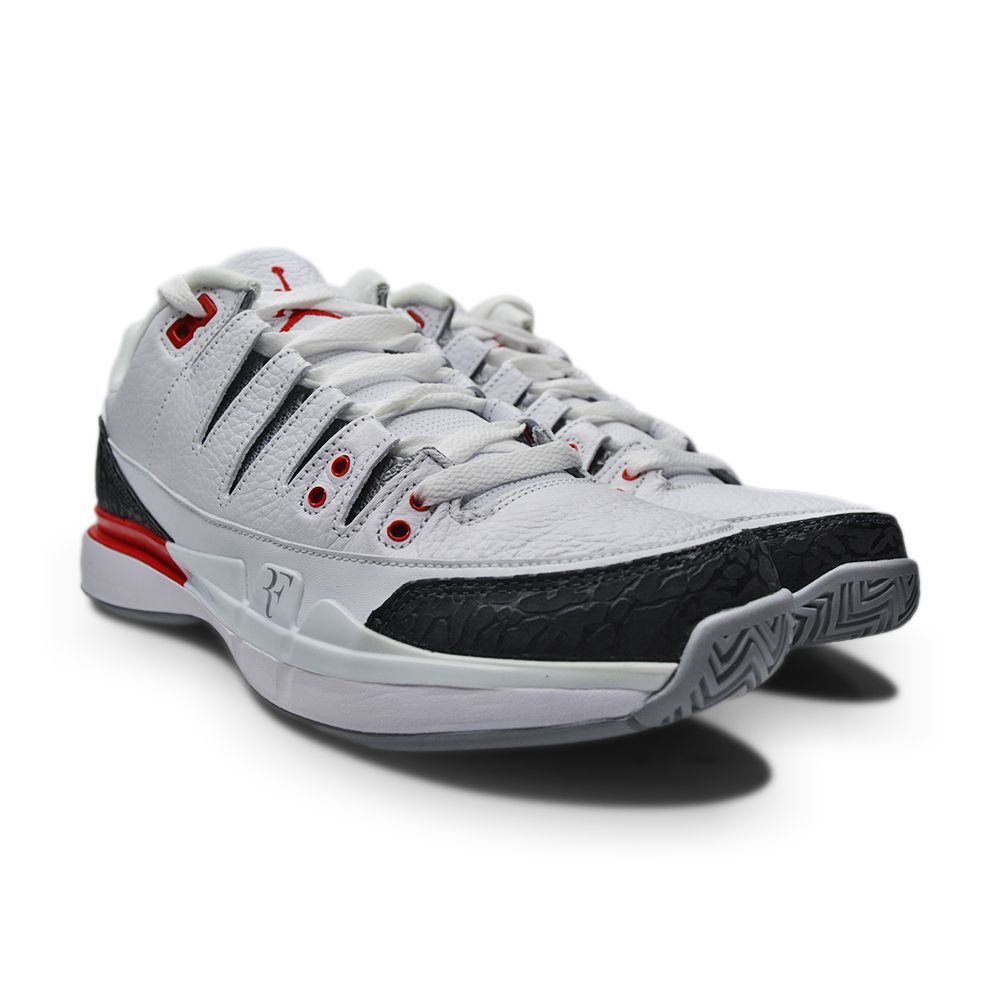 Juniors Nike Zoom V X AJ3 (GS) - 709998 106 - White Fire Red Silver Black-Juniors-Nike-Nike Zoom V X AJ3 (GS)-sneakers Foot World