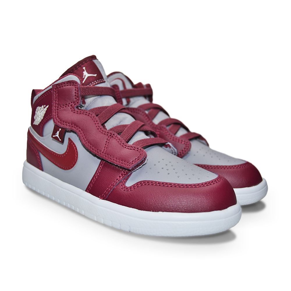Kids Nike Jordan 1 Mid Alt (PS) - DQ8427 615 - Cherrywood Red White