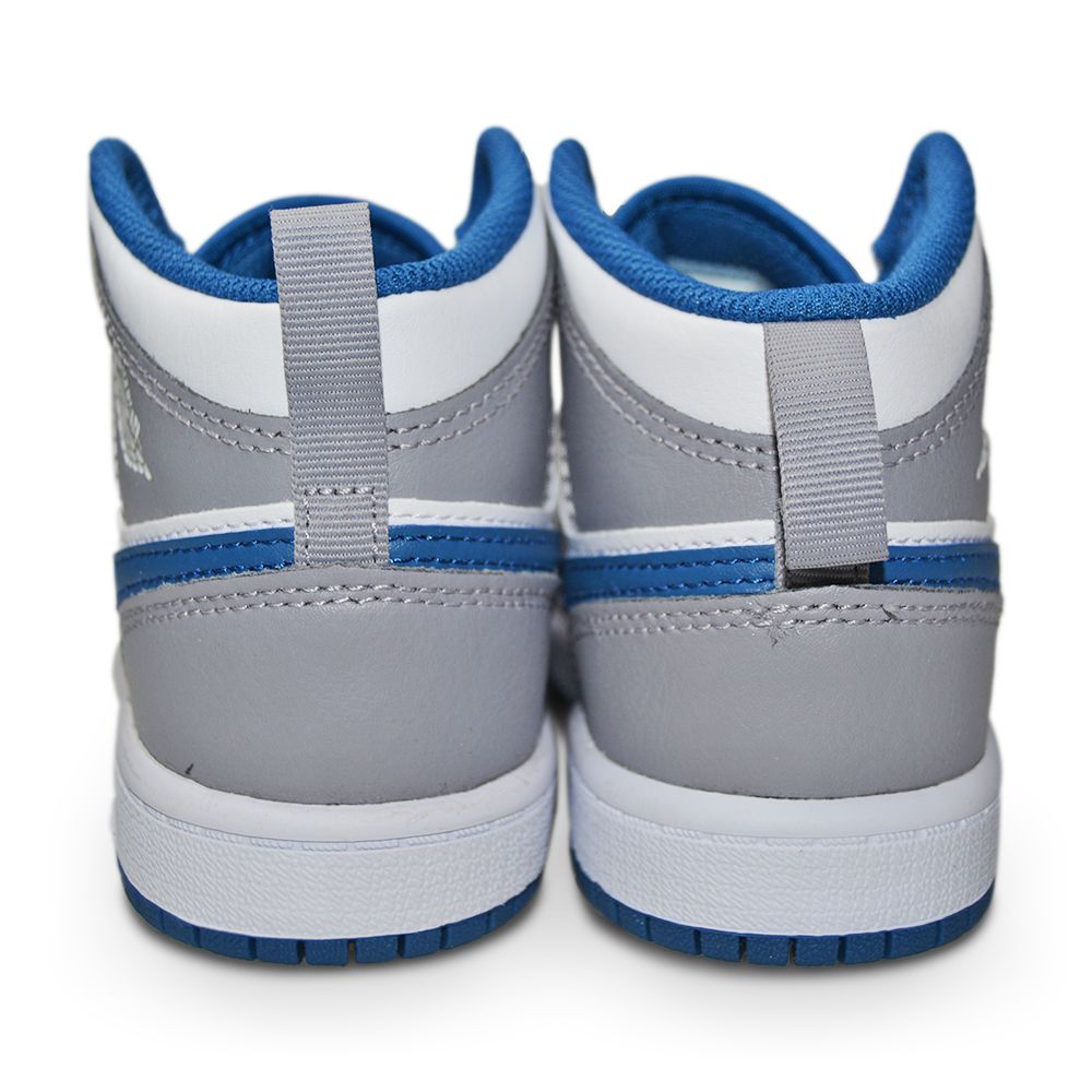 Kids Nike Jordan 1 Mid (PS) - DQ8424 014 - Cement Grey White True Blue