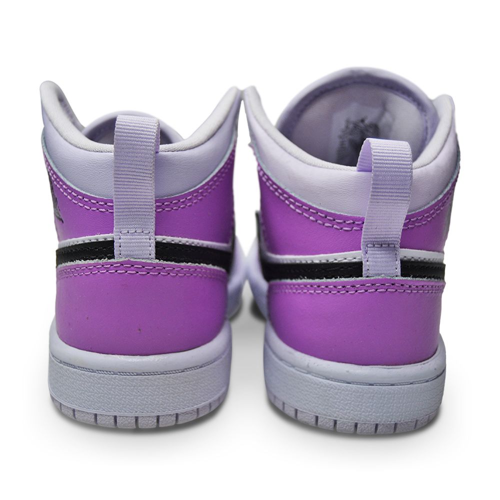 Kids Nike Jordan 1 Mid (PS) - DQ8424 501 - Barely Grape Black White