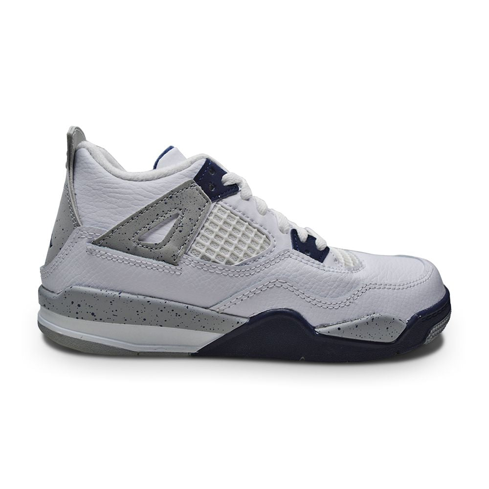 Kids Nike Jordan 4 Retro (PS) - BQ7669 140 - White Midnight Navy