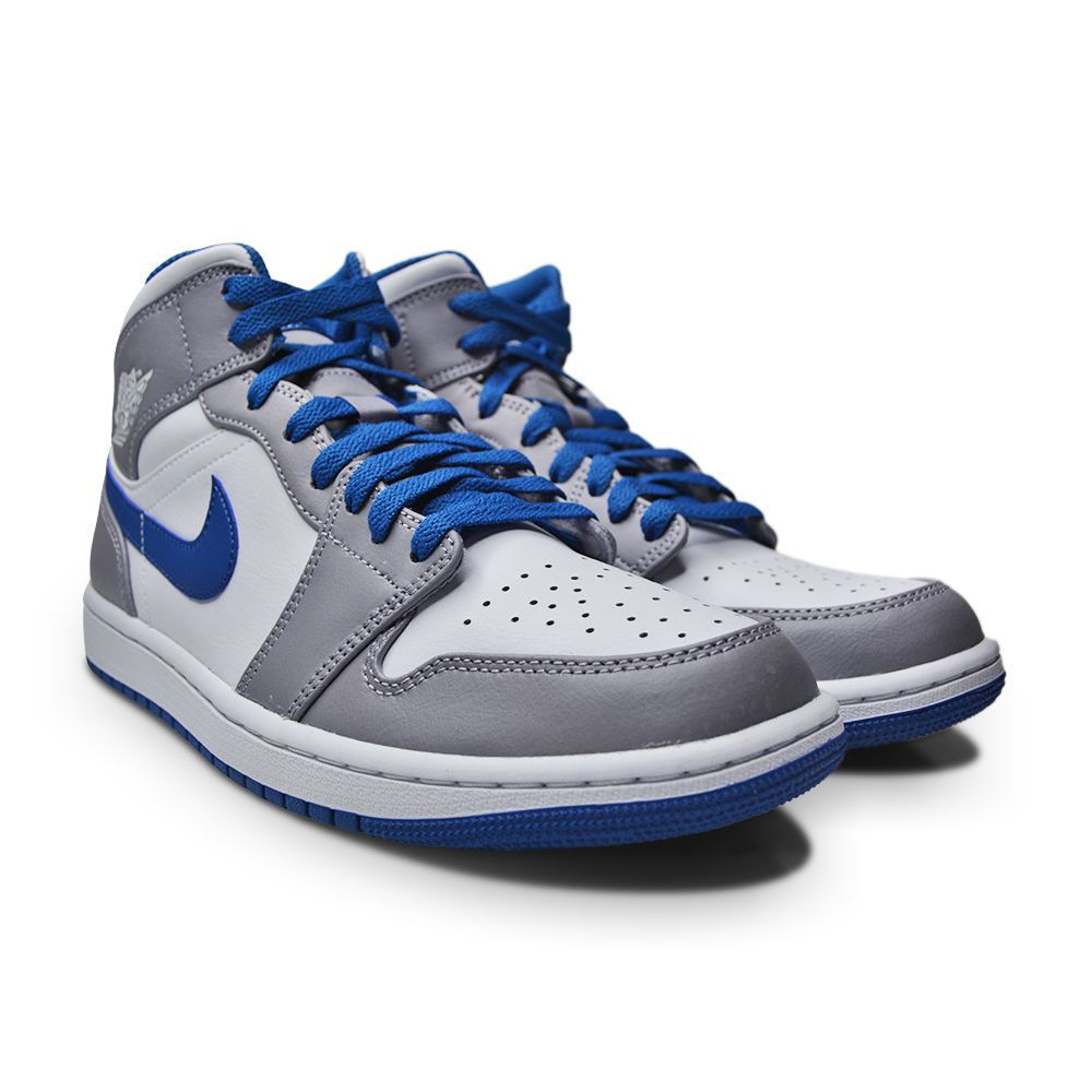 Mens Nike Air Jordan 1 Mid - DQ8426 014 - Cement Grey White True Blue