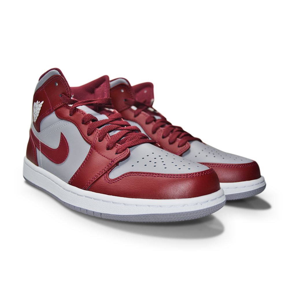 Mens Nike Air Jordan 1 Mid "Team Red" - DQ8426 615 - Cherrywood Red White