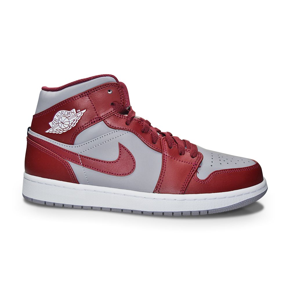 Mens Nike Air Jordan 1 Mid "Team Red" - DQ8426 615 - Cherrywood Red White