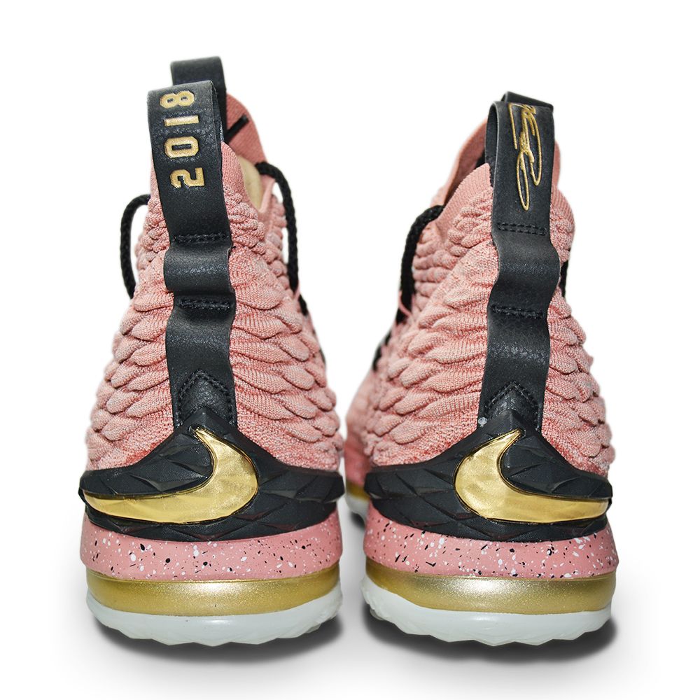 Mens Nike Lebron XV Limited - 897650 600 - Rust Pink Metallic Gold Black