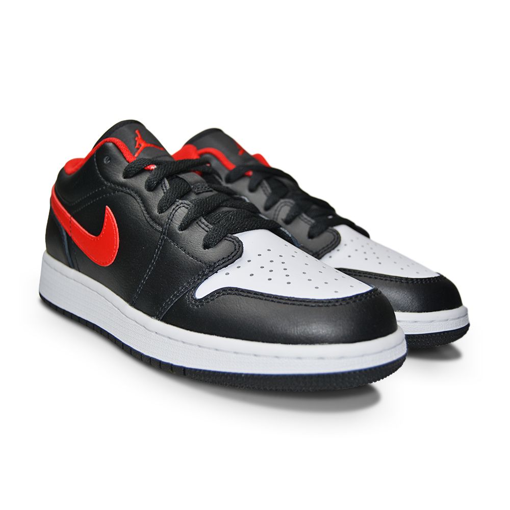 Juniors Nike Air Jordan 1 Low (GS) - 553560 063 - Black Fire Red White