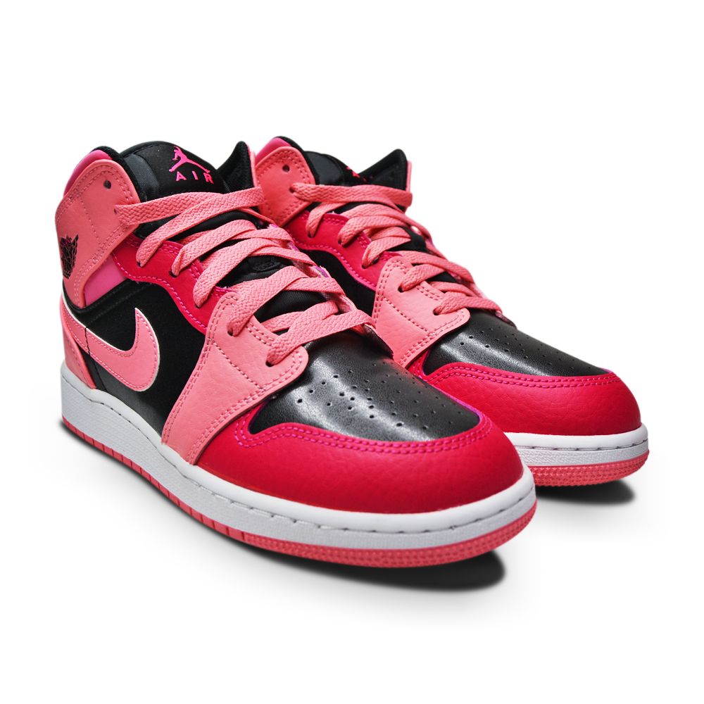 Juniors Nike Air Jordan 1 Mid - 554725 662- Coral Chalk Pinksicle