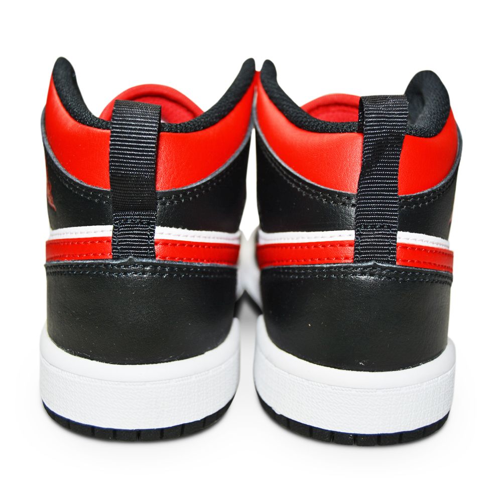 Kids Nike Air Jordan 1 Mid (PS) - 640734 079 - Black Fire Red White