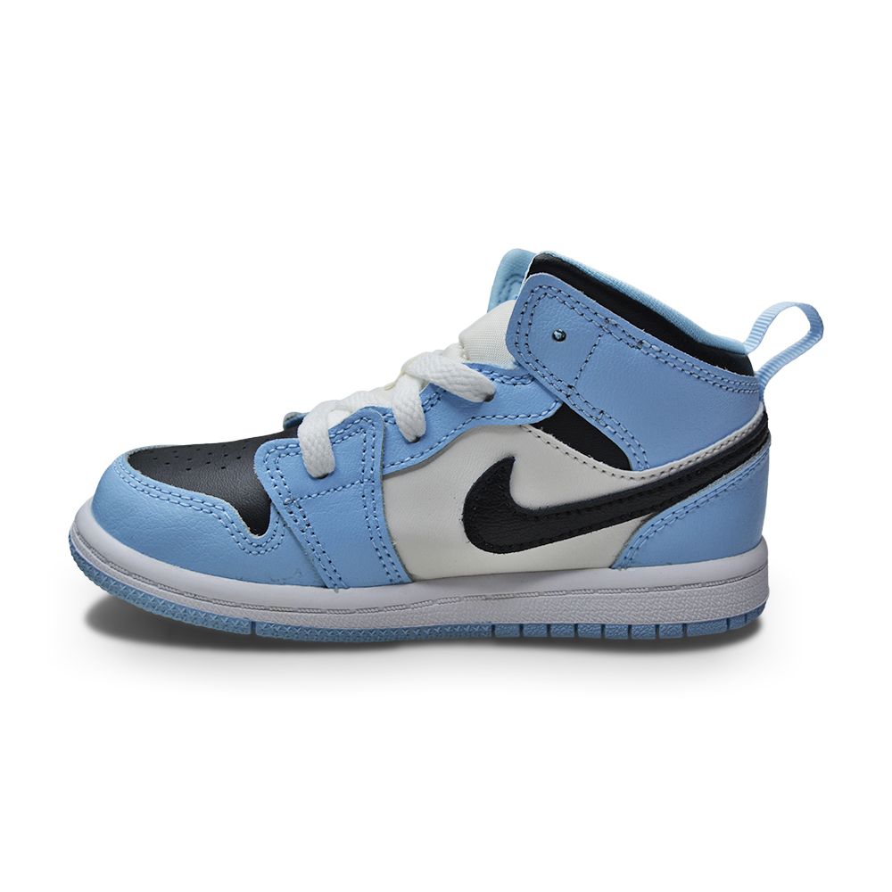 Infants Nike Jordan 1 Mid (TD) - 644507 401 - Ice Blue Black Sail White