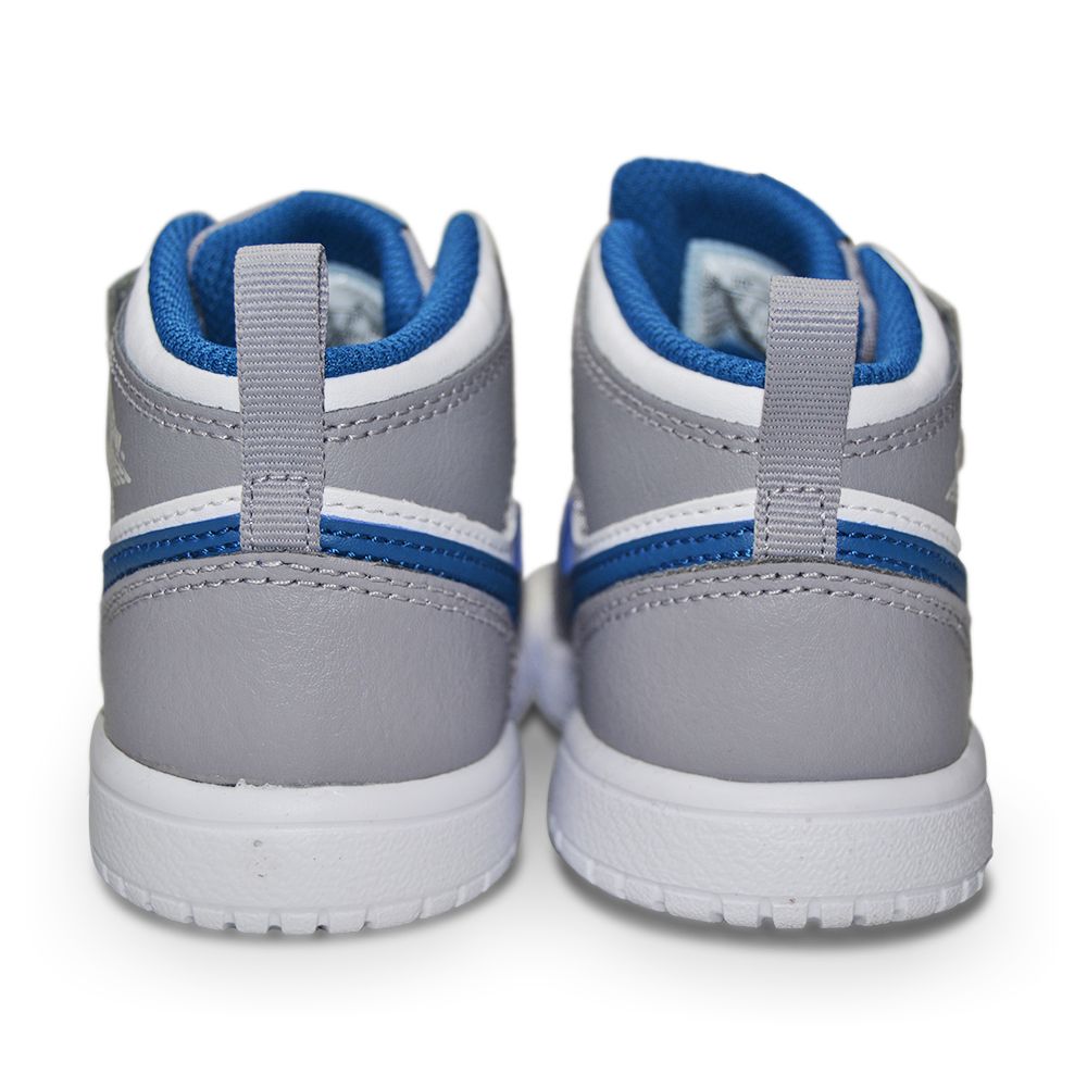 Infants Nike Jordan 1 Mid ALT (TD) - AR6352 014  - Cement Grey White True Blue