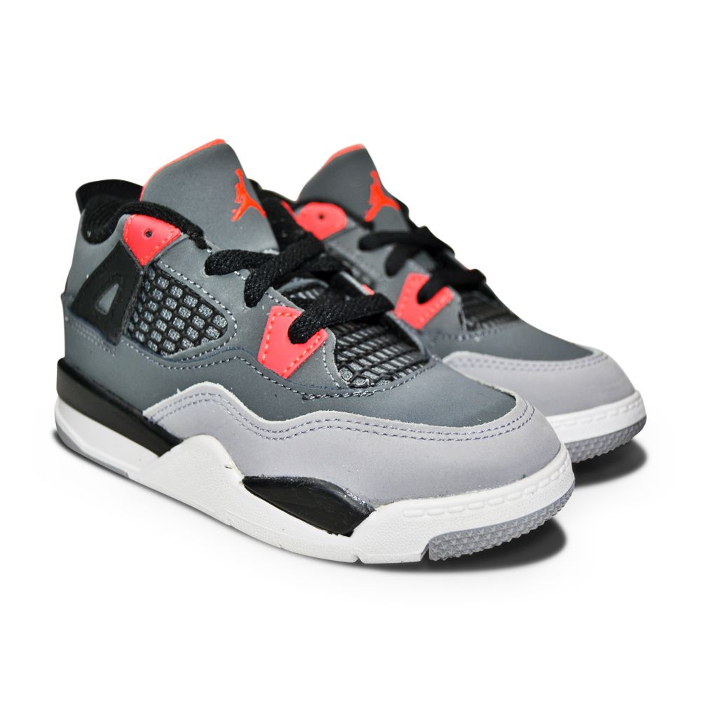 Infants Nike Jordan 4 Retro (TD) - BQ7670 061 - Dark Grey Infrared 23 Black