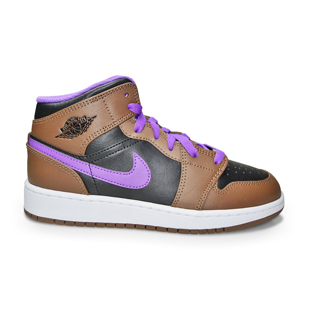 Juniors Nike Air Jordan 1 Mid (GS) - DQ8423 215 - 'Purple Mocha'