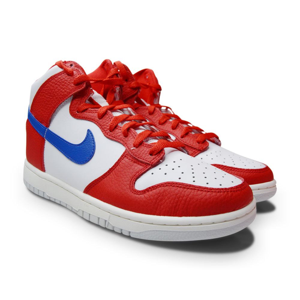 Mens Nike Dunk High Retro 4th Of July - DX2661 100 - White Game Royal