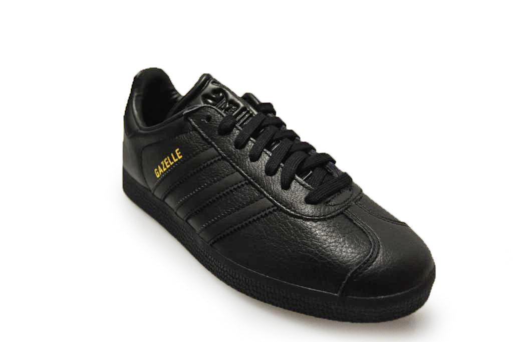 Adidas Gazelle Triple Black Leather Running Trainers BB5497 Unisex-Womens-Adidas-sneakers Foot World