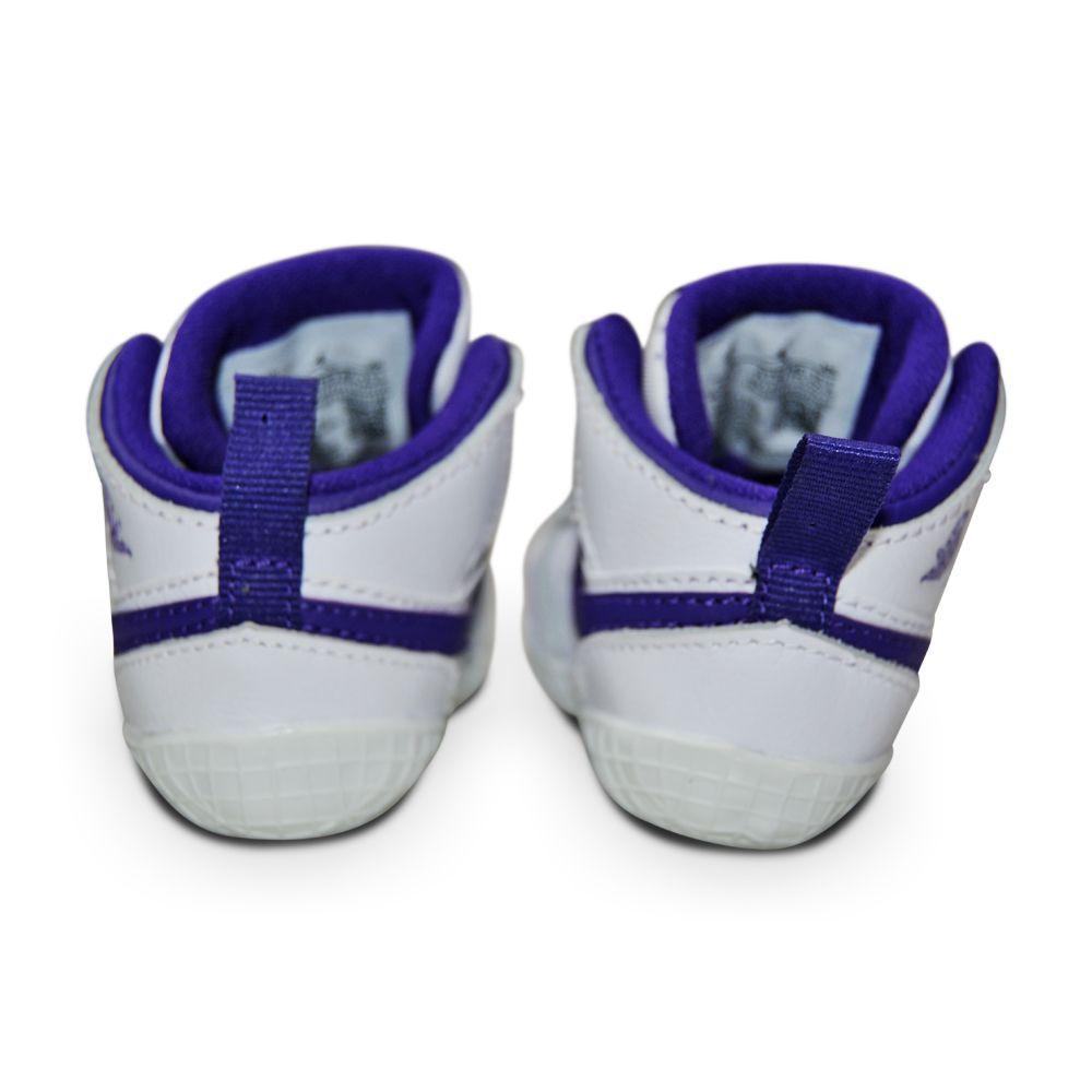 Babies baby Nike Jordan 1 Crib Bootie (PS) - AT3745 151- White Court Purple-*Rare*, Baby Cribs (0-3.5), Brands Kids, Footwear Kids, Jordan *Rare*, Jordan 1, Jordan Brands, Kids, Nike Brands-Foot World UK