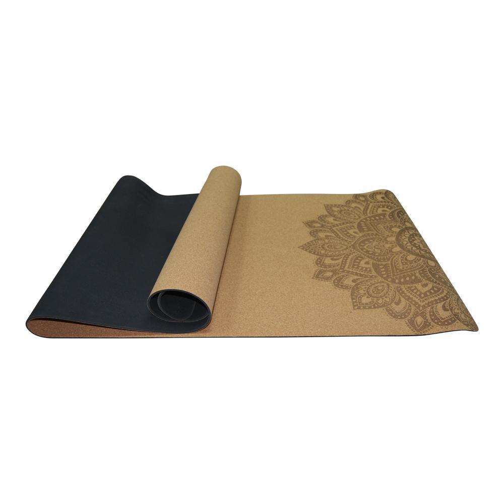 Cork Bundle-CORK MANDALA BUNDLE INCLUDES: Cork Mandala or Colour Cork Mat, 1 Cork block, Black & White Stretch Belt, and 1 cork Yoga Wheel. £129.95 If bought separately. GOOD FOR YOU & MOTHER NATURE - Our cork yoga mat is made from biodegradable materials harvested from tree bark and 100% natural rubber. No trees were cut and no recycled rubber tyres, glues, PVCs, or other harmful chemicals were used. No plastics were used in the production and packaging as well. It’s the perfect mat for yogis f