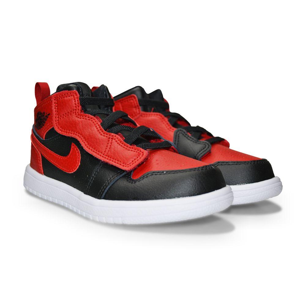 Infants Nike Jordan 1 Mid ALT (TD) - AR6352 074 - Black Gym Red White-Infant's Footwear, Jordan *Rare*, Jordan Brands, Toddlers (4-9.5)-Foot World UK