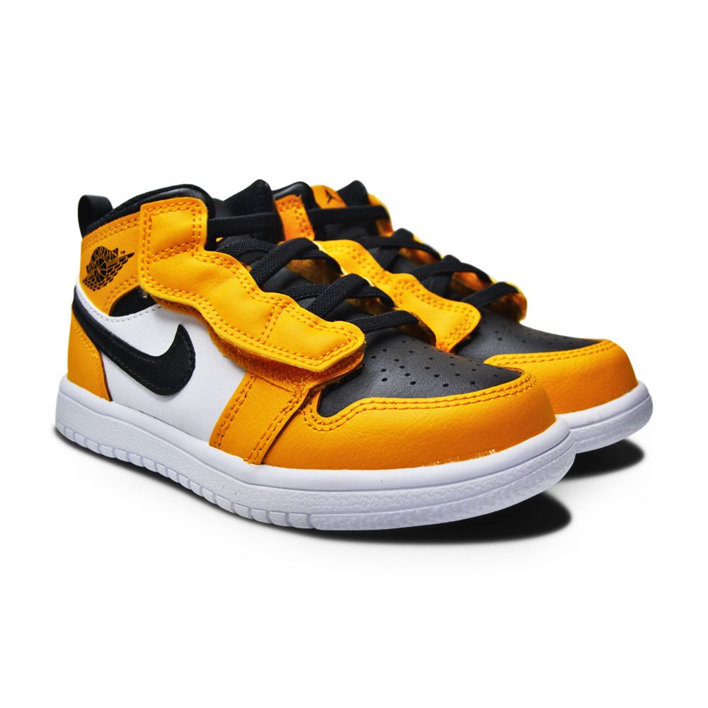 Infants Nike Jordan 1 Mid ALT (TD) - AR6352 701 - Taxi Black White-Infants-Nike-Nike Jordan 1 Mid ALT-sneakers Foot World