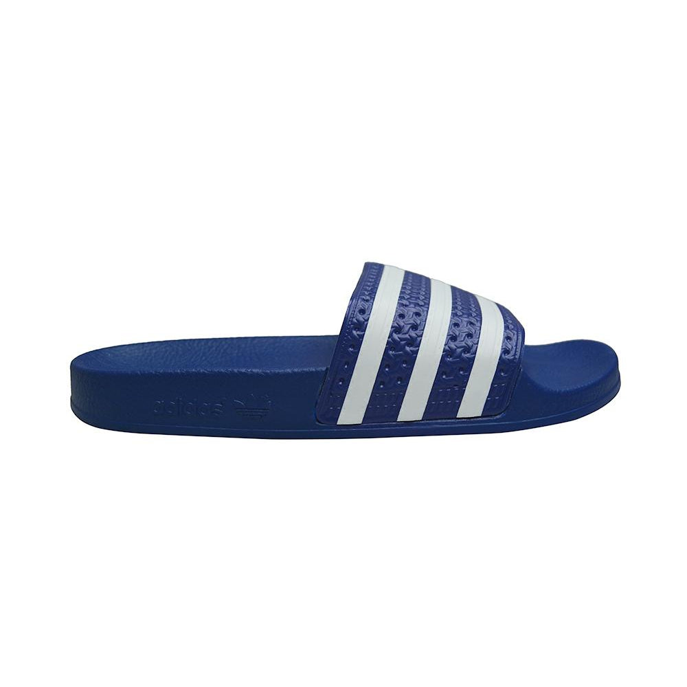 Juniors Adidas Adilette J - D97705 - Dark Blue White-Adidas Brands, Juniors (3-6)-Foot World UK