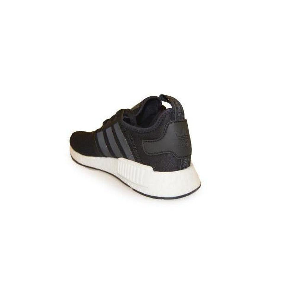 Juniors Adidas NMD_R1 J 'Core Black' - S80206 - Black White Trainers-Foot World UK
