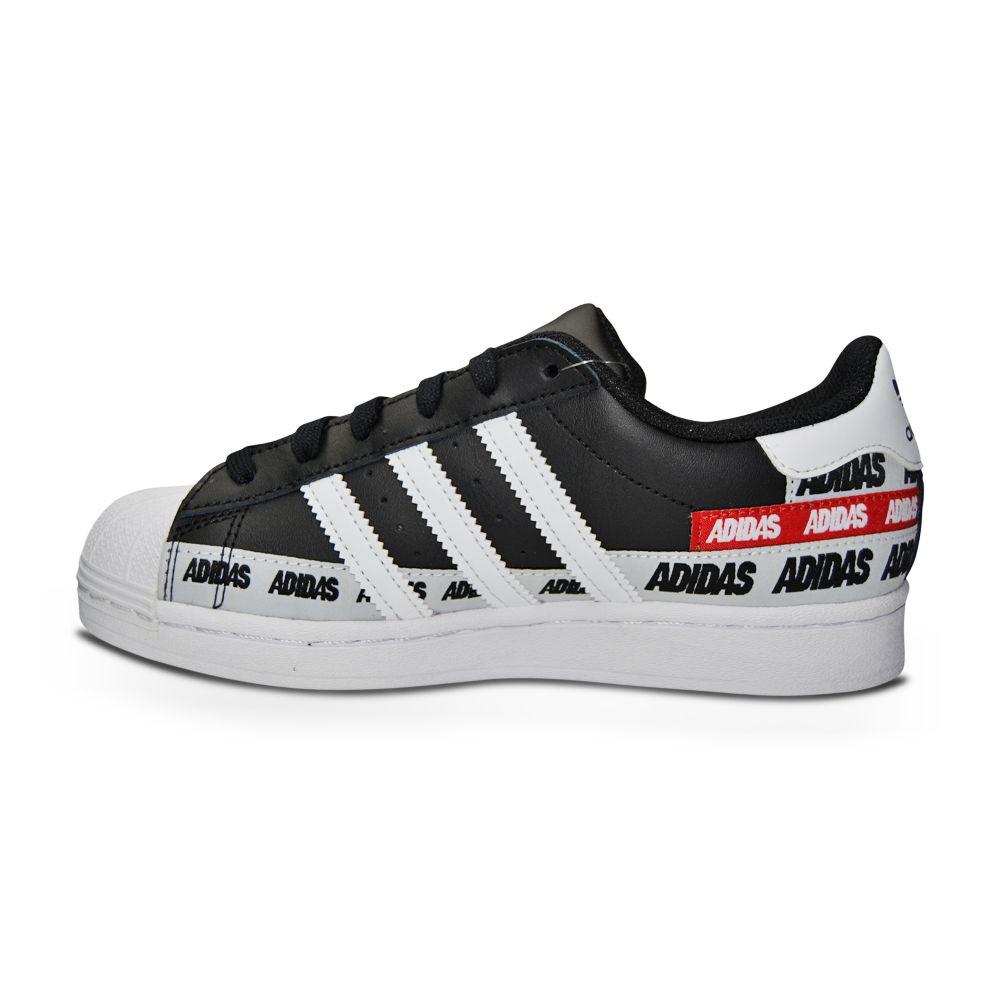 Juniors Adidas Superstar J - FX5872 - Black Superstar Taping-Adidas, Adidas Brands, Junior Footwear, Juniors (3-6), Super Star-Foot World UK