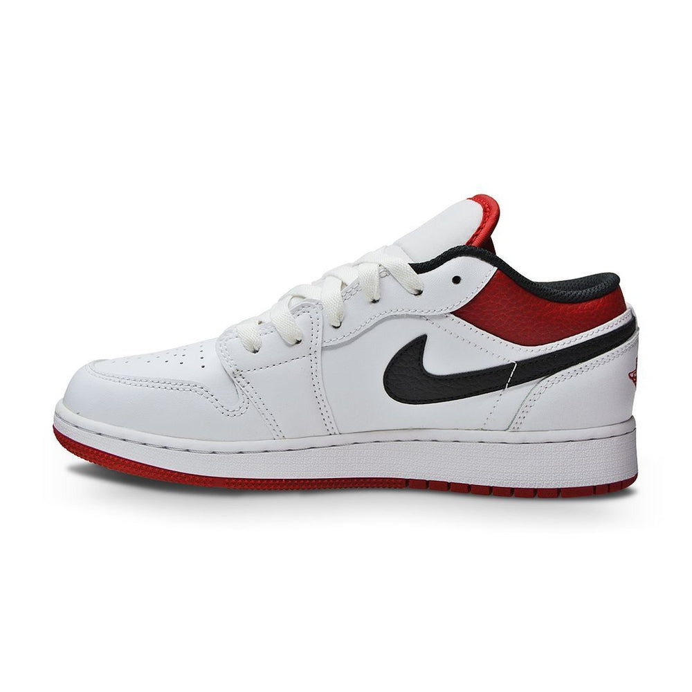 Juniors Nike Air Jordan 1 Low (GS) - 553560 118 - White gym Red Black-Footwear Kids, Jordan, Jordan 1, Jordan Brands, Junior Footwear, Juniors (3-6), Kids, New Arrivals, Nike Junior Footwear, Retro-Foot World UK
