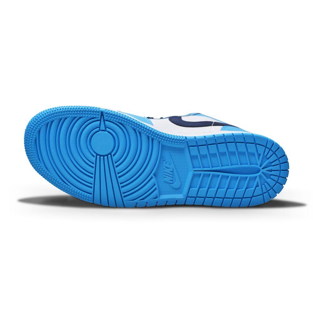 Juniors Nike Air Jordan 1 Low (GS) - 553560 144- White DK Powder Blue Obsidian-Footwear Kids, Jordan *Rare*, Jordan 1, Junior Footwear, Nike Junior Footwear-Foot World UK