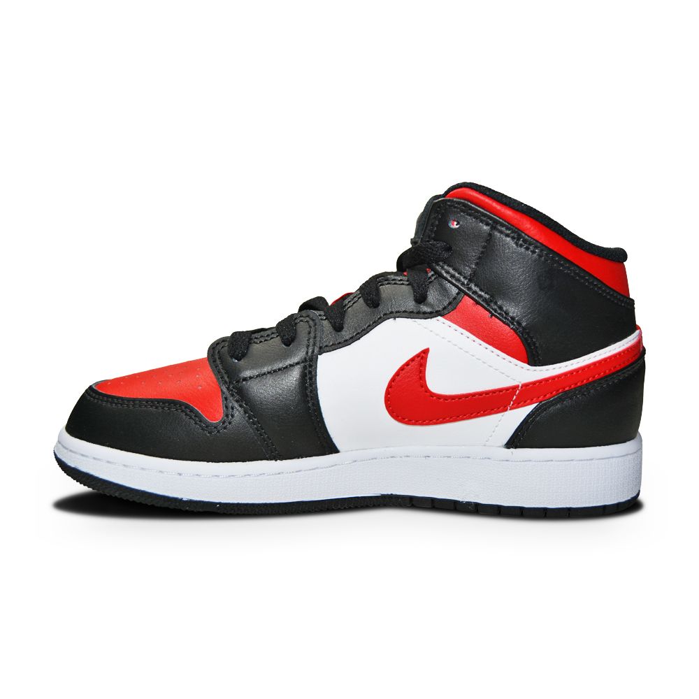 Juniors Nike Air Jordan Mid 554725 079 Black Fire Red White