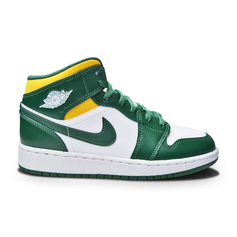 Juniors Nike Air Jordan Mid 554725 371 Nobel Green Pollen