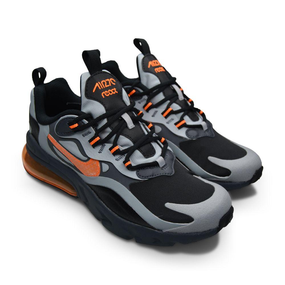Juniors Nike Air Max 270 React Winter (GS) - BQ4760 001 - Black Total Orange Wolf Grey-Junior Footwear, Juniors (3-6), Kids, Nike Brands, Nike Junior Footwear-Foot World UK