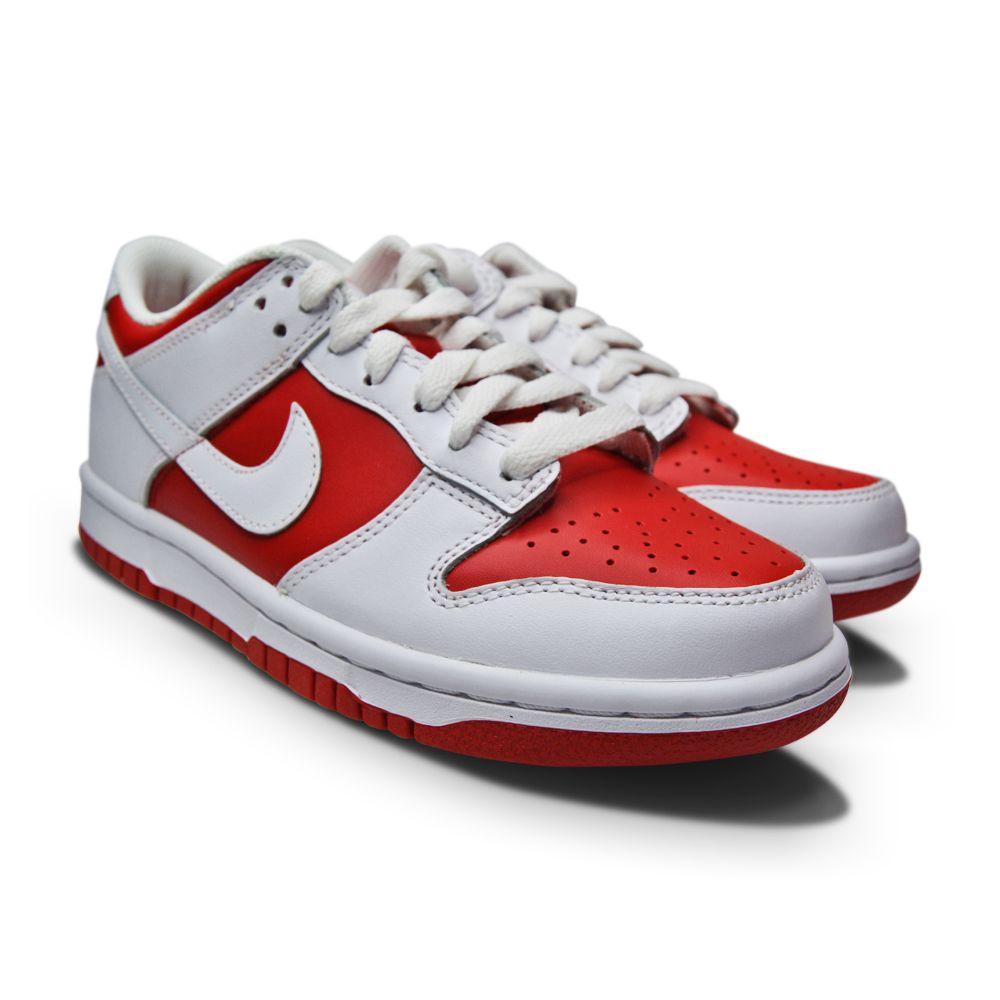 Juniors Nike Dunk Low (GS) - CW1590 600 - University Red White-Dunk, Junior Footwear, Nike, Nike Brands, Nike Junior Footwear-Foot World UK