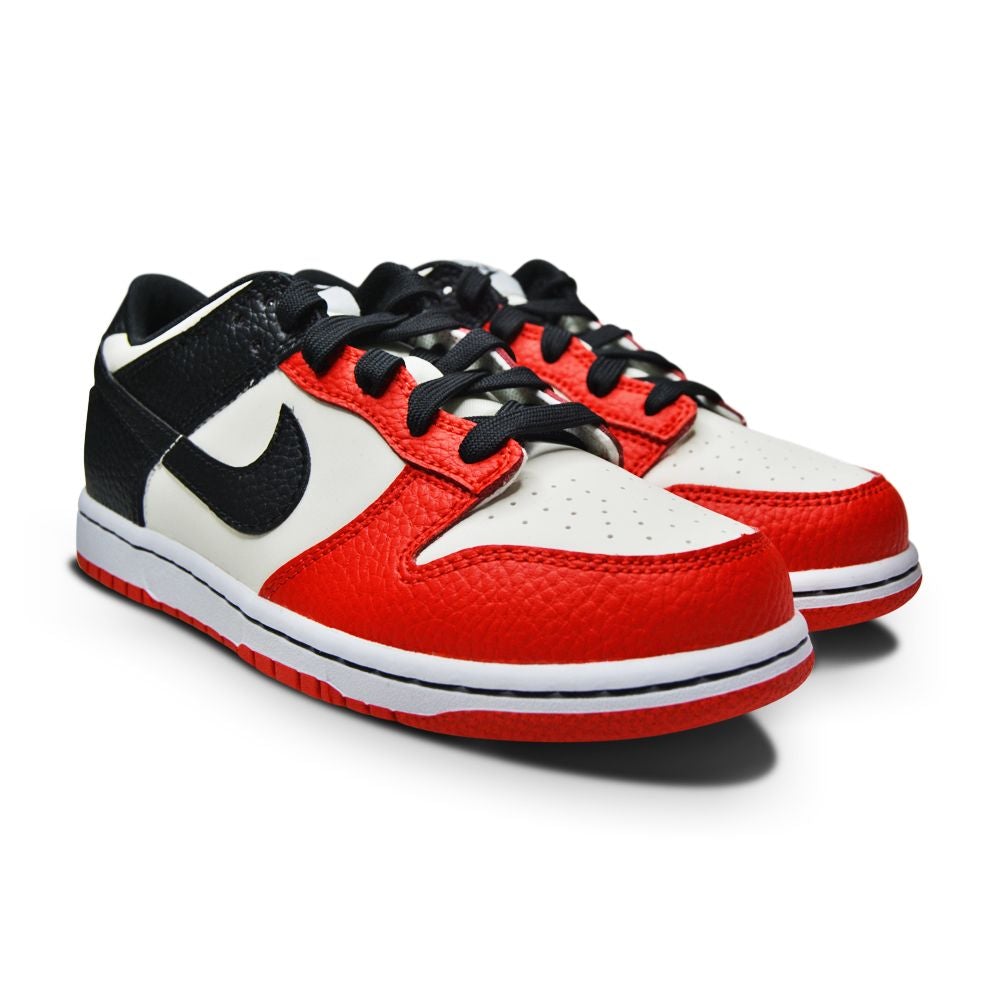 Kids Nike Dunk Low (PS) - DC9564 100- Sail Black Chile Red – Foot World