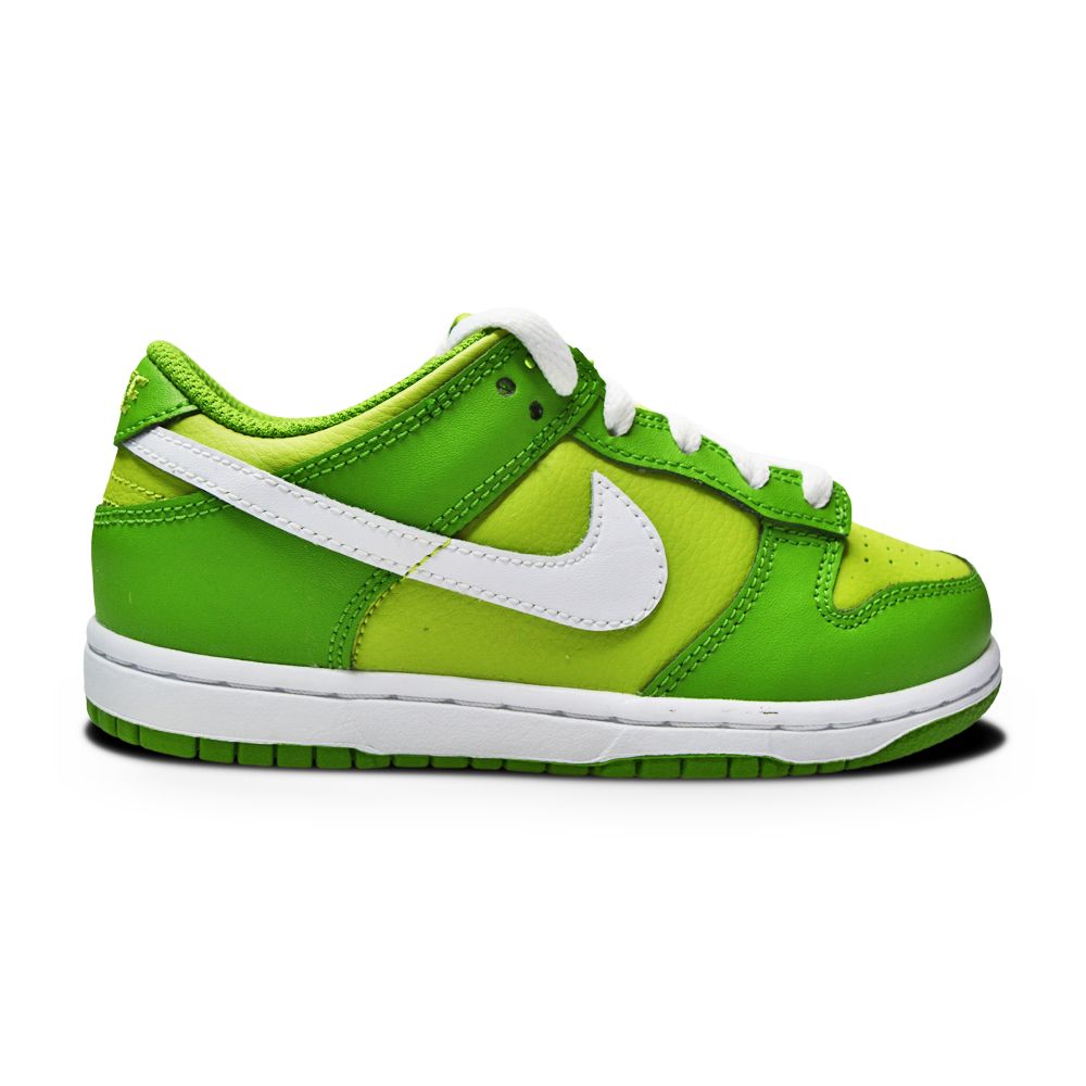 Kids Nike Dunk Low (PS) - DH9756 301 - Chlorophyll White Vivid Green-kids-Nike-Dunk Low-sneakers Foot World