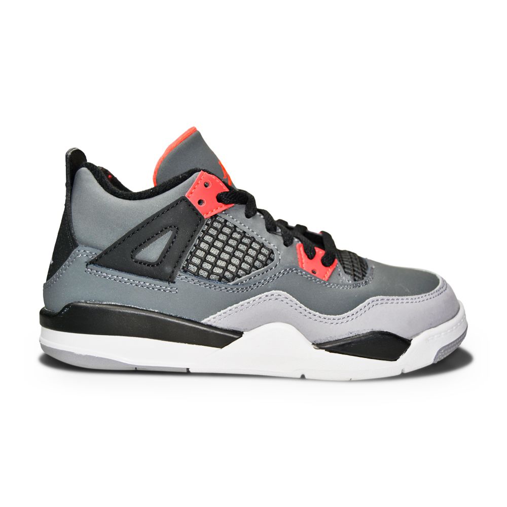 Kids Nike Jordan 4 Retro (PS) - BQ7669 061 - Dark Grey Infrared 23 Black-Kids-Nike-Nike Jordan 4 Retro-sneakers Foot World