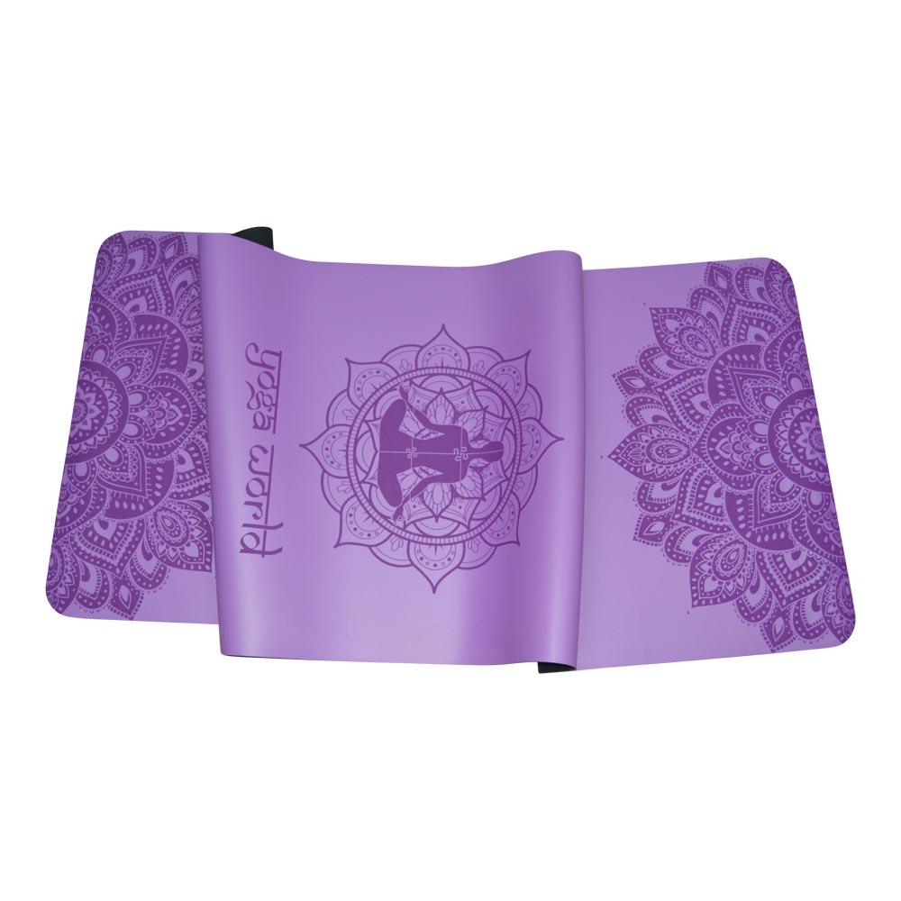 Mandala PU Mat - Yoga World UK -Yoga -Yoga Mat - Fitness Yoga Mat - Purple Yoga Mat - Purple Mat - Mandala Mat