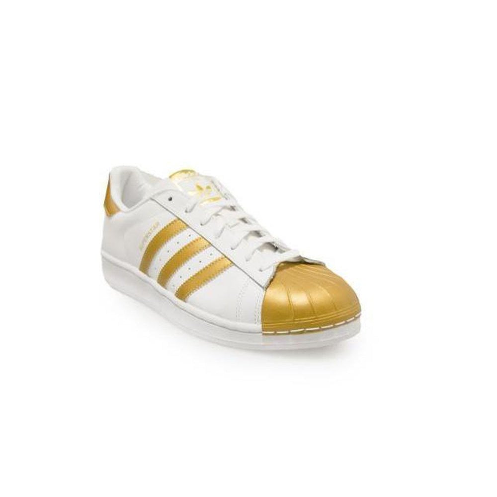 Mens Adidas Superstar Metallic Pack S81726 White Gold Trainers