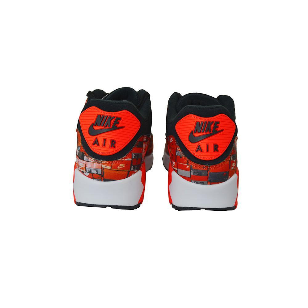 Mens Nike Air Max 90 Print Atmos We Love Nike AQ0926001 Black Bright Crimson White Foot World