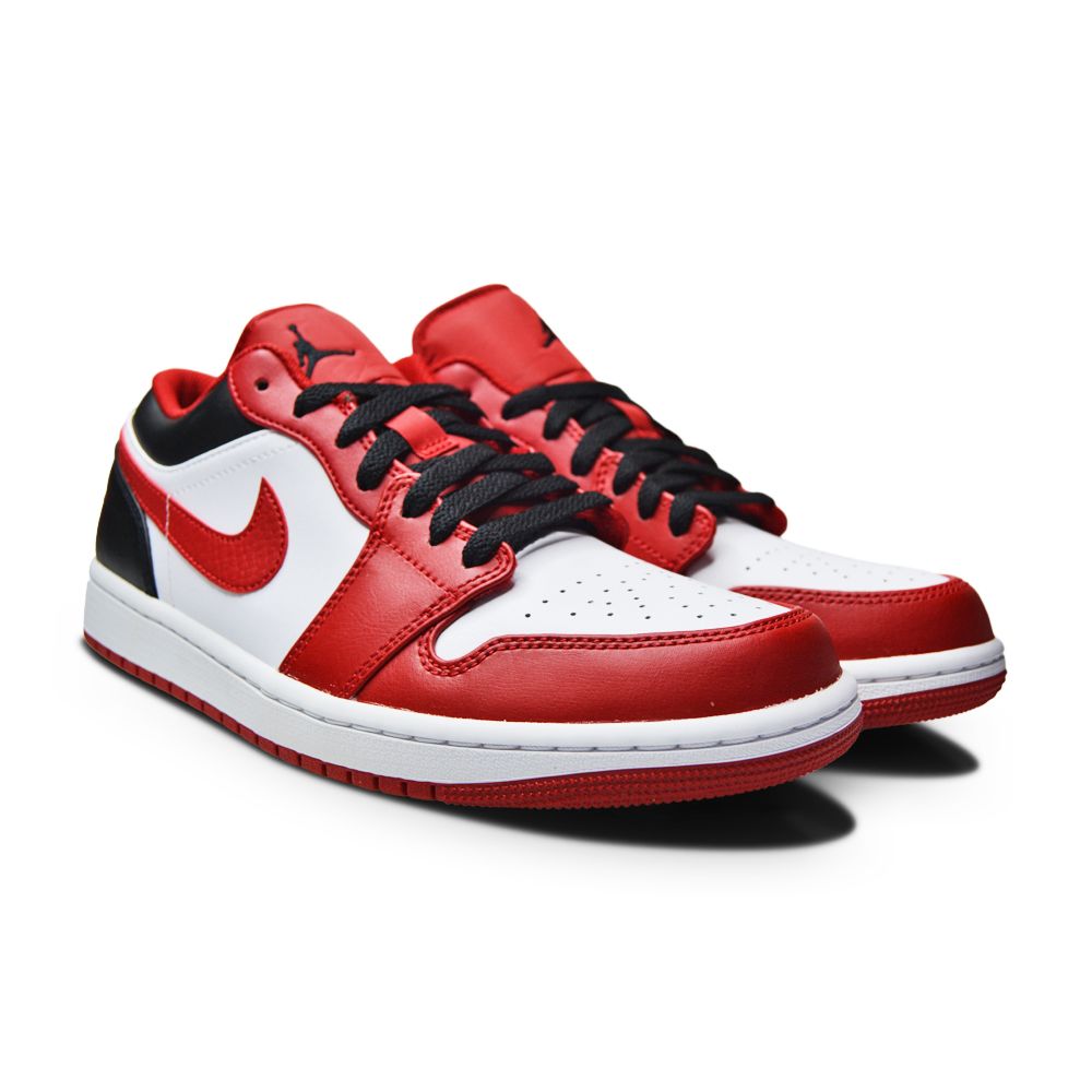 Mens Nike Air Jordan 1 Low "Bulls" - 553558 163 - White Gym Red Black-Mens-Nike-Nike Air Jordan 1 Low-sneakers Foot World