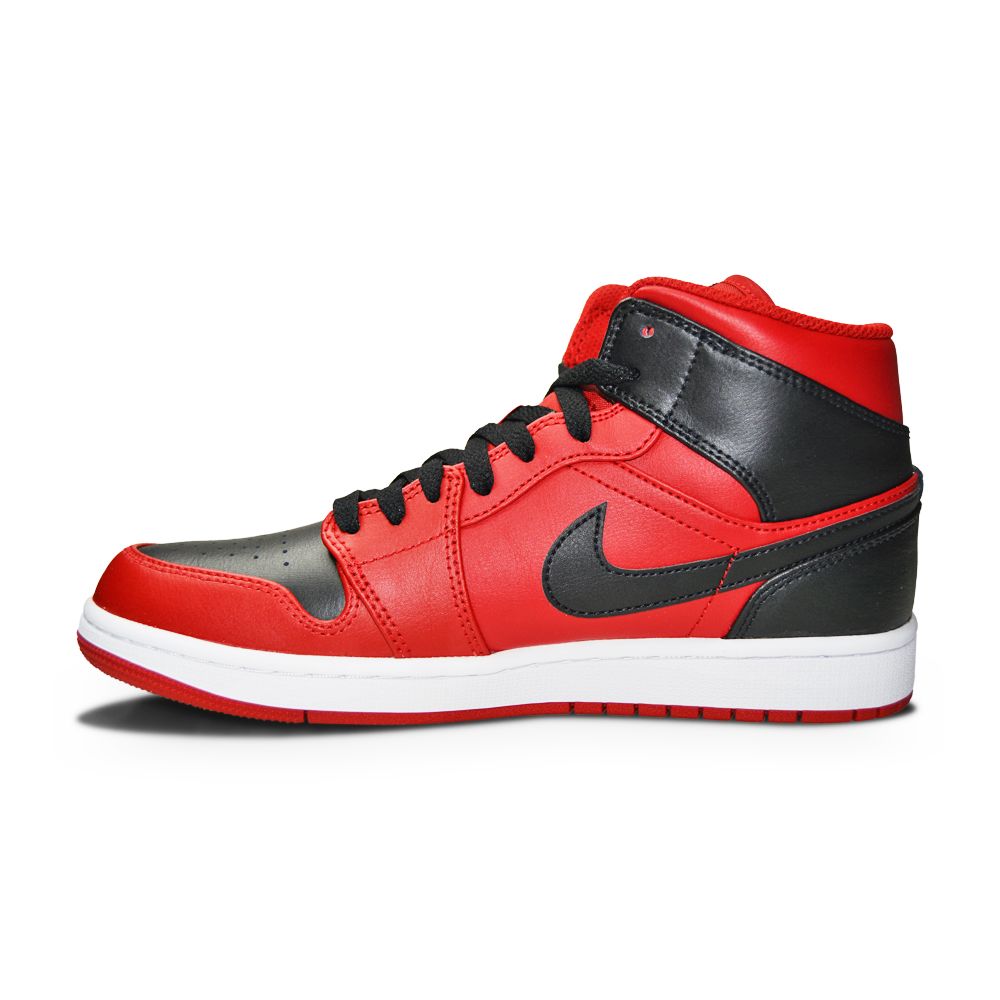 Mens Nike Air Jordan 1 Mid - 554724 660 - Gym Red Black White-Mens-NIke-Nike Air Jordan 1 Mid-sneakers Foot World