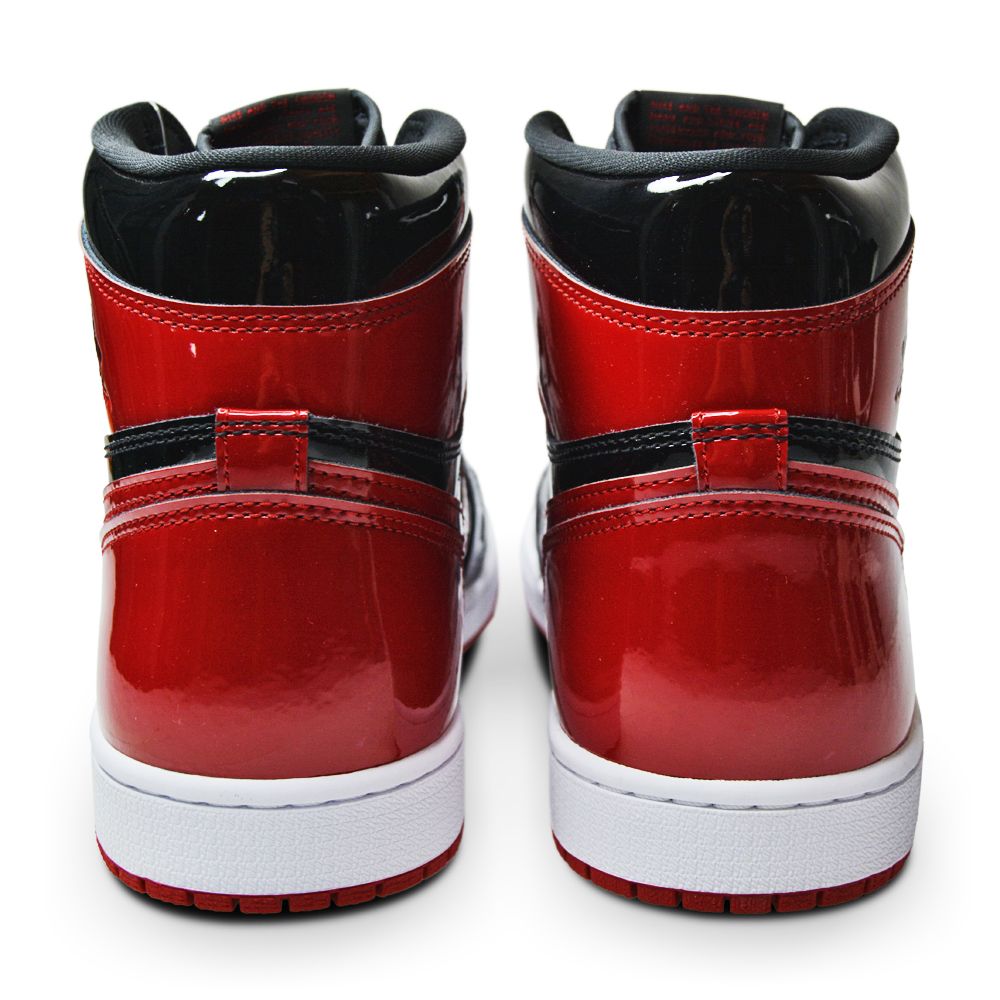 Mens Nike Air Jordan 1 Retro High OG "Bred Patent" 555088 063 Black Varsity Red-Mens-Nike-Jordan 1 Retro High OG-sneakers Foot World