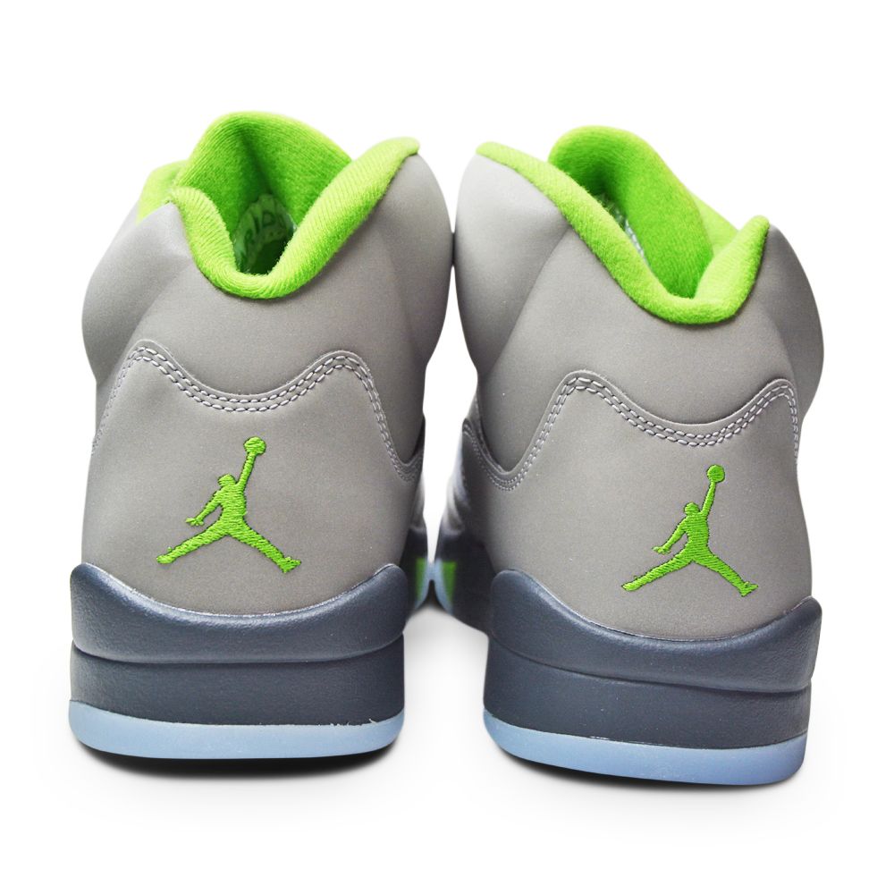 jordan retro 5 grey and green