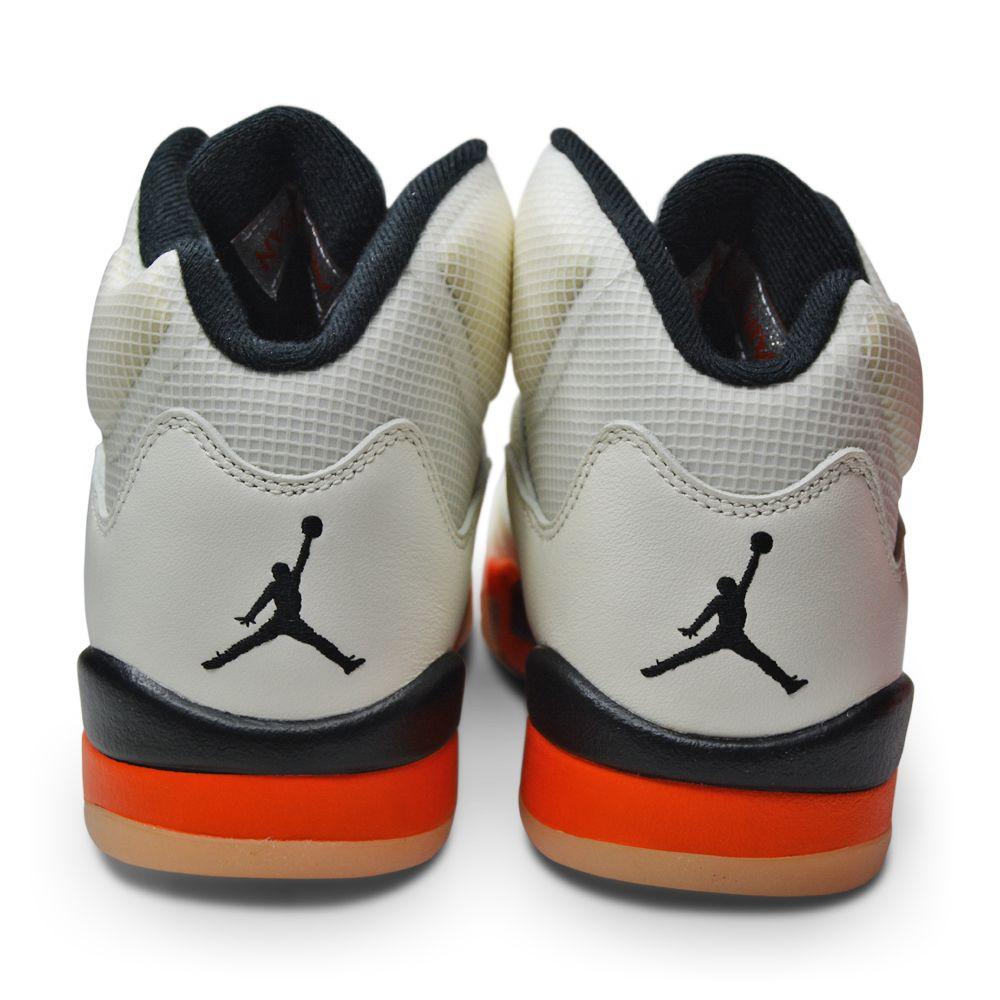 Mens Nike Air Jordan 5 Retro "Shattered Backboard" DC1060 100- Sail Orange Blaze-Brands, Casual Trainers, Footwear, High Tops, Jordan Brands, Men, Nike Brands, Running-Foot World UK