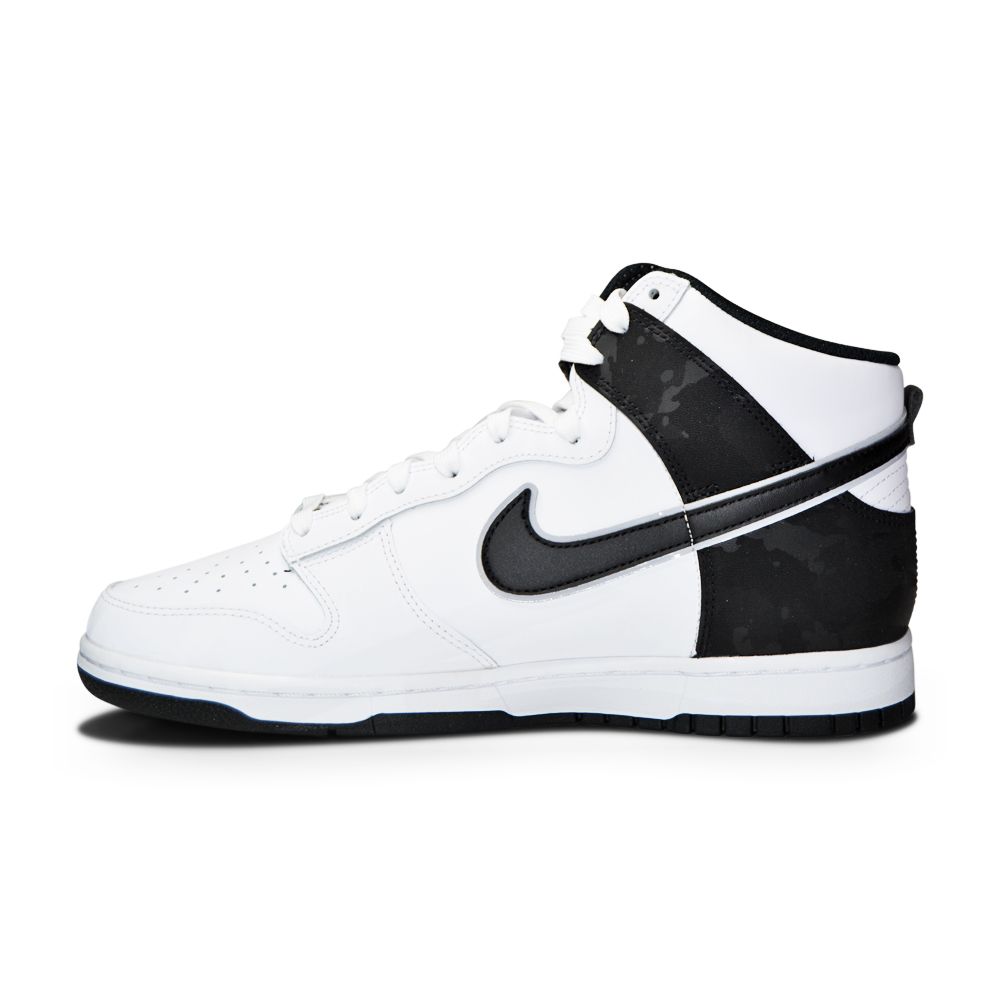 Mens Nike Dunk High Retro SE - DD3359 100 - White Black White-Mens-Nike-Nike Dunk High Retro SE-sneakers Foot World