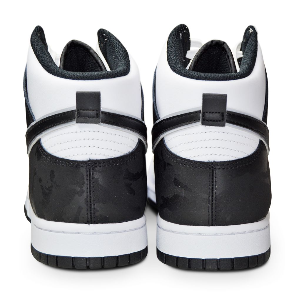 Mens Nike Dunk High Retro SE - DD3359 100 - White Black White-Mens-Nike-Nike Dunk High Retro SE-sneakers Foot World