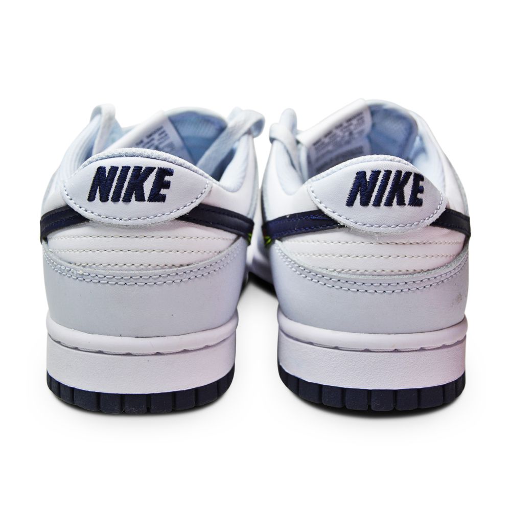 Mens Nike Dunk Low 3D Swoosh - DV6482-100 - White Blackened Blue Volt-Mens-Nike-sneakers Foot World