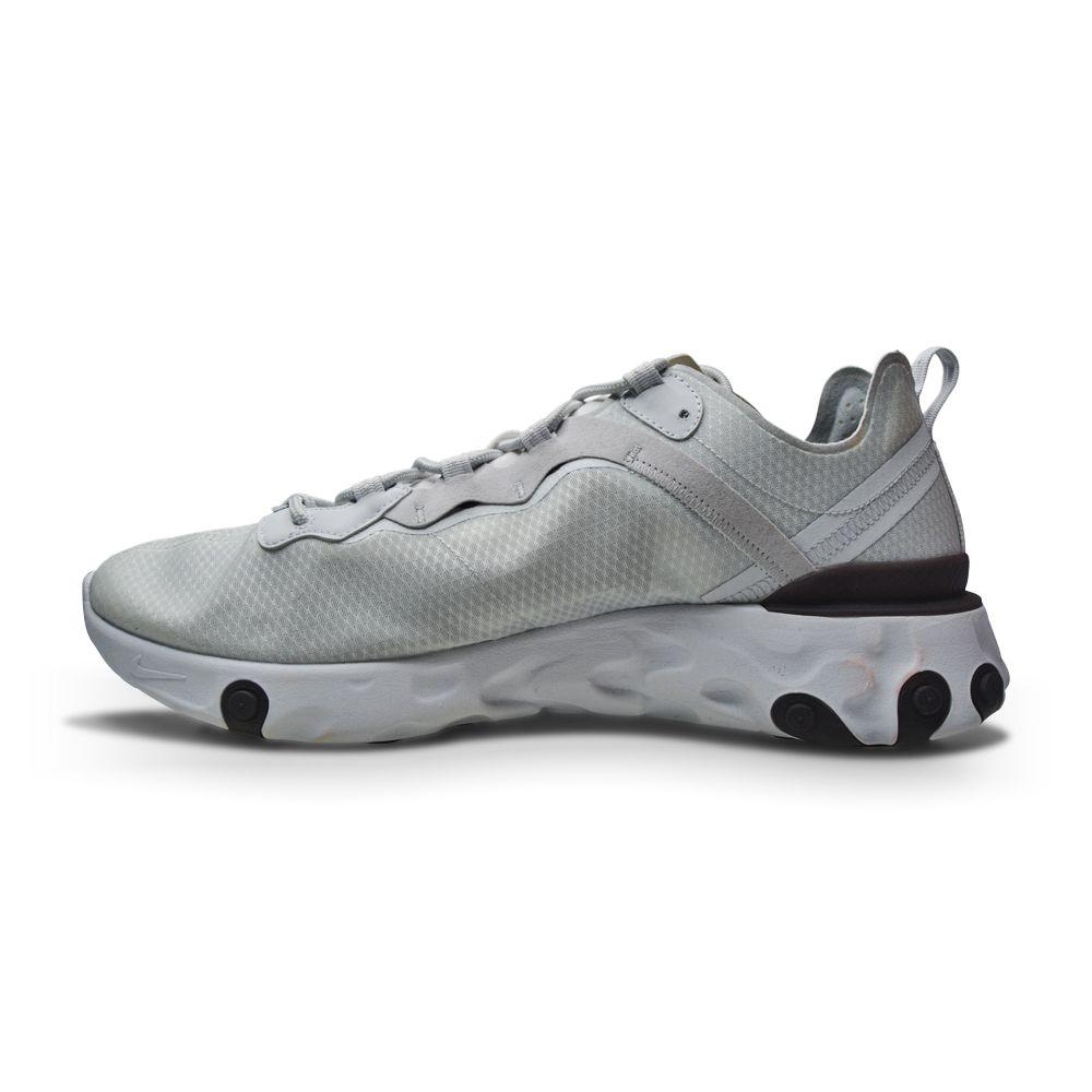 Mens Nike React Element 55 - BQ6166 011 - Pure Platinum Summit White-Casual Trainers, Footwear, Men, Nike, Nike Brands, Running-Foot World UK