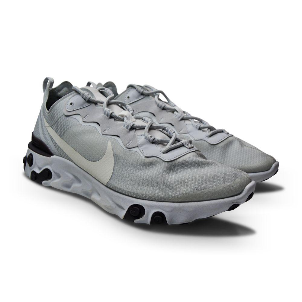 Mens Nike React Element 55 - BQ6166 011 - Pure Platinum Summit White-Casual Trainers, Footwear, Men, Nike, Nike Brands, Running-Foot World UK